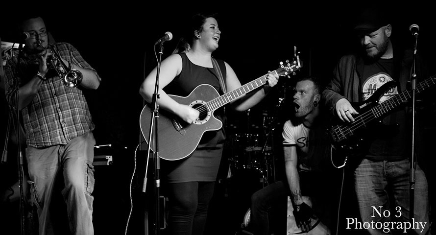 The Hawthornes Band - Group Photo Playing Music